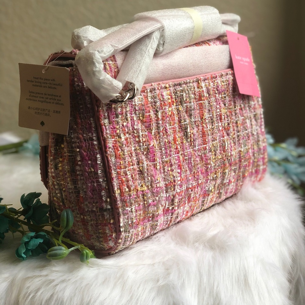 Kate Spade♠️Briar Lane Quilted Tweed Emelyn Purse - Picture 3 of 7